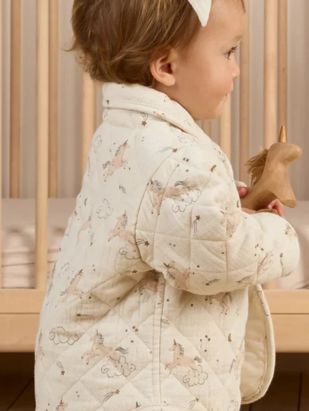 Quincy Mae Unicorn Quilted Jacket